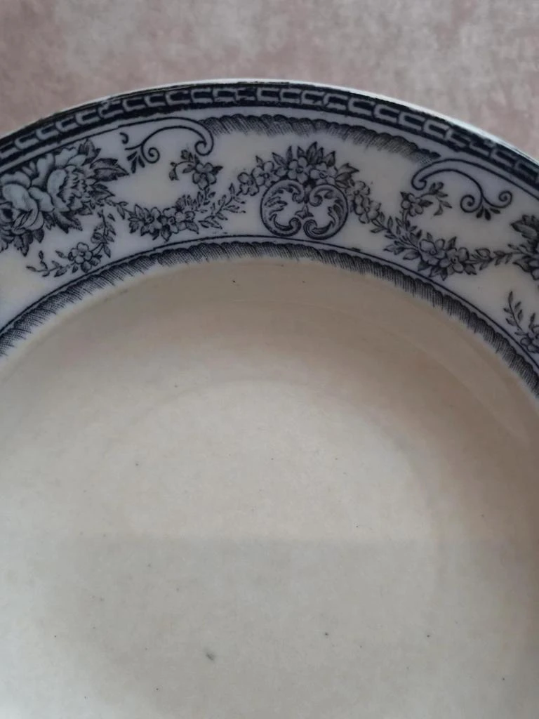 Vintage deep Nimy iron earth plate – blue Garland model – photo 5